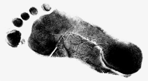 Grunge Footprint Png - Monochrome