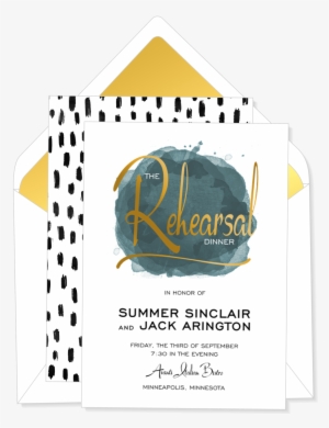 Dot Of Watercolor Invitation - Canopy