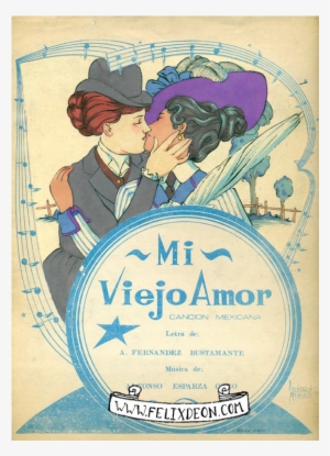 Mi Viejo Amor, Vintage Art Print Illustration Lesbian - Bisexuality