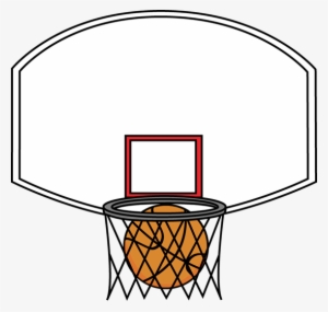 Basketball Backboard And Ball Clip Art - Basketball Backboards Clip Art