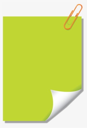 Green Sticky Notes Png Image - Sticky Notes With Paper Pin