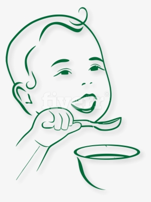 Baby Eating Drawing