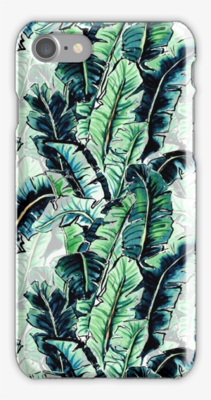 Watercolor Tropical Banana Palm Leaf Pattern Iphone - Mousepad