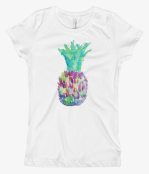 Pineapple Watercolor Girl's T-shirt - Pineapple
