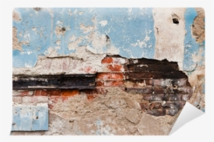Old Crumbling Plastered Brick Wall Wall Mural • Pixers® - Wall