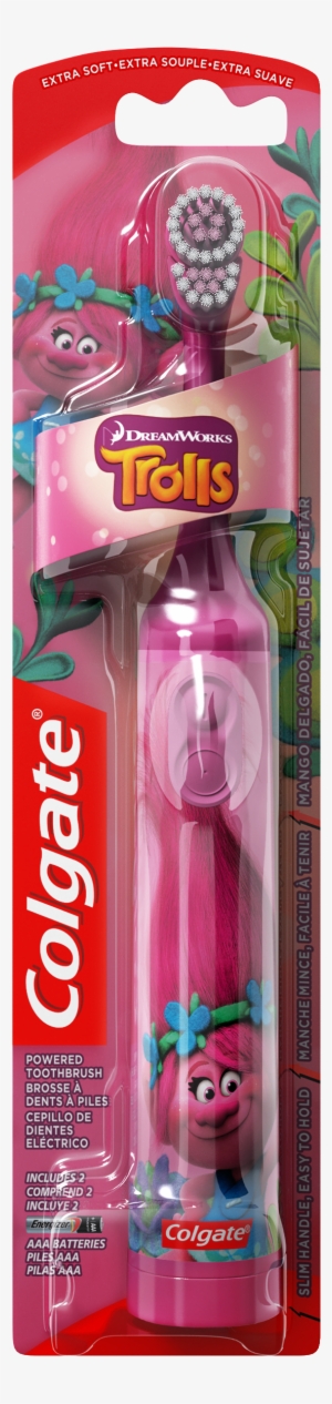 Colgate Kids Battery Powered Toothbrush, Trolls - Colgate Electric Toothbrush Trolls