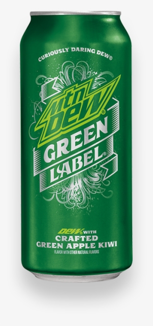 Nutrition Info - Mountain Dew Green Label Soda, Green Apple Kiwi - 16