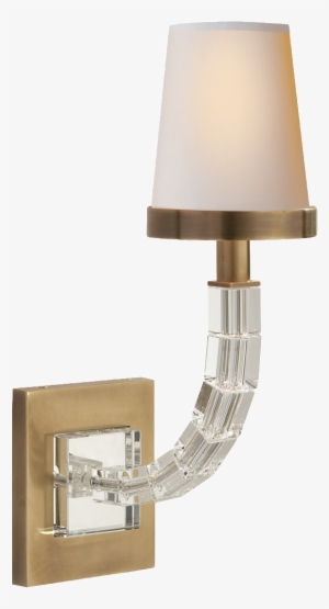 Creative Bed Light Png Element - Cube Crystal Sconce - Antiqued Brass - Visual Comfort