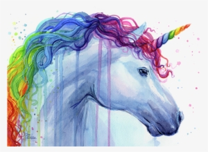 Click And Drag To Re-position The Image, If Desired - Rainbow Unicorn Watercolor