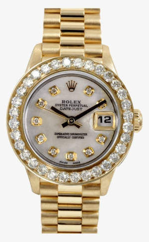 Diamond Rolex Png - Rolex President Pre-owned Rolex Ladies Yellow Gold