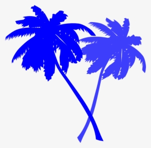 Palm Clip Art At Clker Com Vector - Blue Palm Trees Background