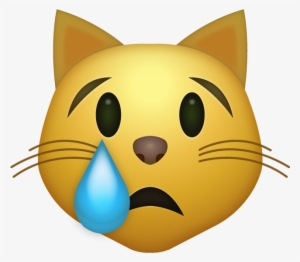 Download Crying Cat Iphone Emoji Jpg - Cat Emoji Png