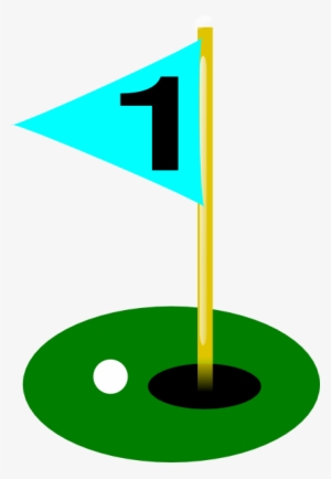 Golf Flag 1st Hole With Golf Ball Svg Clip Arts Download - Golf Hole Clipart