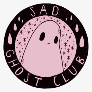 Sad Ghost Cute Aesthetic Girly Scary Grunge Pink Black - Ghost Scary Aesthetic Transparent