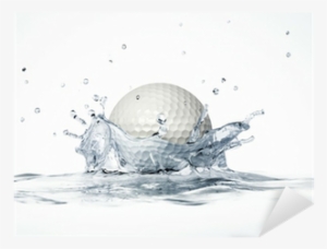 White Golf Ball Splashing Into Water - Golf Ball