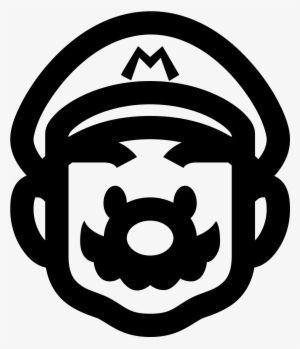 Super Mario Icon - Mario Black And White Png