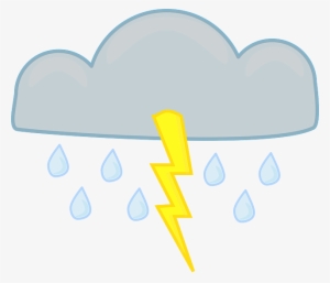Cloud, Cartoon, Lightning, Weather, Rain, Storm - Dibujo De Una Tormenta Electrica