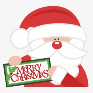 Merry Christmas Santa Svg Scrapbook Cut File Cute Clipart - Cute Merry Christmas Clipart