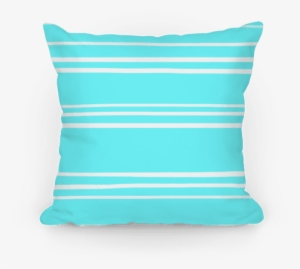 Teal Stripe Pattern Pillow - Cushion