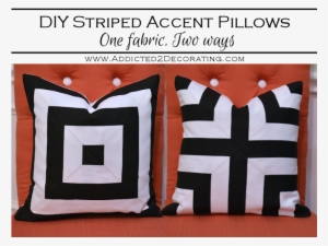 Diy Black And White Striped Throw Pillows