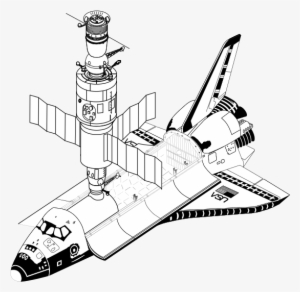 Drawing Space Shuttle - Space Station Drawing