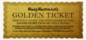 Willy Wonka Golden Ticket Png - Willy Wonka