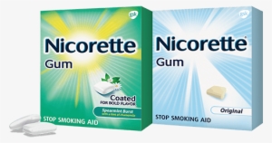 Nicorette Gum Packages In Original And Mint Flavors - Nicorette Gum