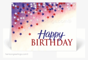 patriotic happy birthday cards for customers - business congratulations cards