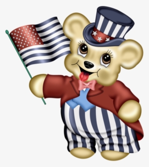 Patriotic Teddy Bear * - Patriotic Teddy Bear Clipart