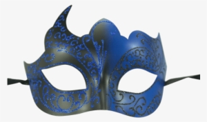 Classic Venetian Half Mask Classic Venetian Half Mask - Blue Black Venetian Mask Masquerade Laser Cut Mardi