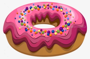 Pink Donut Png - Donuts Party Time Pillow Case