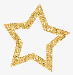 Gold Glitter Star Png