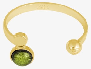 Ioaku Moon Cuff Gold Sparkle Green Copy - Gold