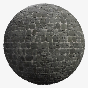 Stonebricksblack004 Sphere - Portable Network Graphics