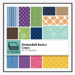 Kimberbell Basics 10 Inch Pre Cut Squares, Colors - Motif