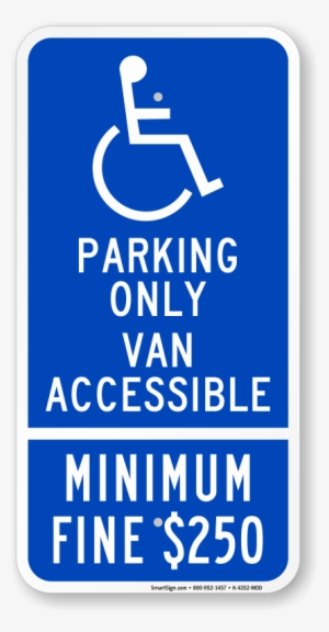 california combination handicap van accessible sign - california handicap parking fine sign, minimum fine