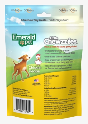 Emerald Pet Little Chewzzies Chicken Recipe Dog Treats - Emerald Pet Products Inc Smart N Tasty Little Chewzzies