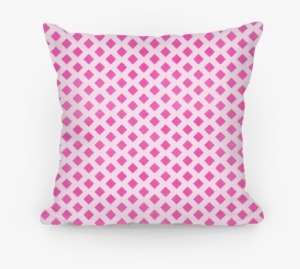 Pink Diamond Pattern Pillow - Racing Flag Logo