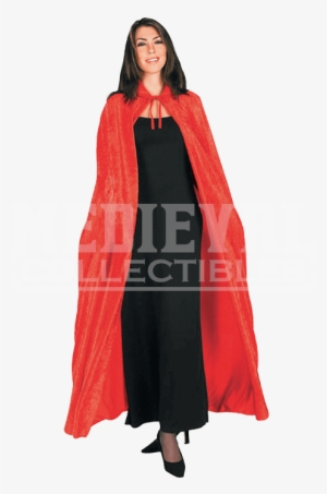 full length red velvet costume cape - rubies red velvet cape costume accessory