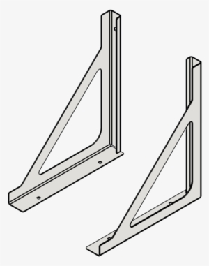 T81 Box Brackets, Frame Mount, Steel, Galvanized, Pair - Steel
