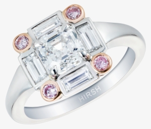 Ice Diamond And Pink Diamond Ring - Pink Diamond