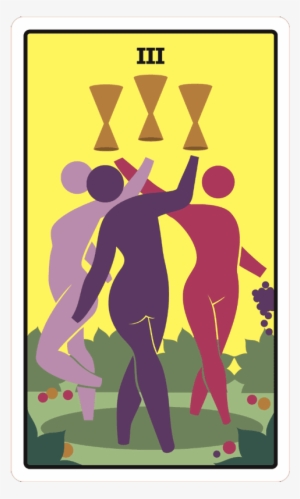 Tarot Card Of The Day Three Of Cups - Icon Tarot Cards