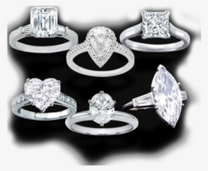 Selection Of Beautiful Diamond Rings, Brilliant Cut - Heart Shaped Diamond Engagement Rings