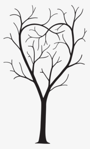 Quiet Heart Tree - Tree Without Leaves Silhouette