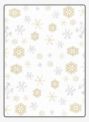Silver And Gold Snowflakes On A White Background 2 - Circle