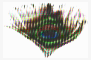 Abstract Peacock Graphics Painting Halftone - Fractal Art