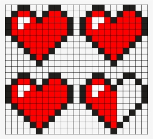 Minecraft Heart Perler Bead Pattern / Bead Sprite - 8 Bit Heart