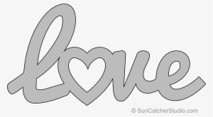 Love Pattern Template Stencil Printable Clip Art Design - Stencil