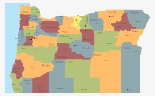 Oregon Powerpoint Map - Oregon Major Cities Map
