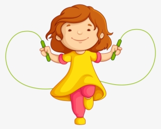 Child Clipart Jumping Rope - Girl Jumping Rope Clipart